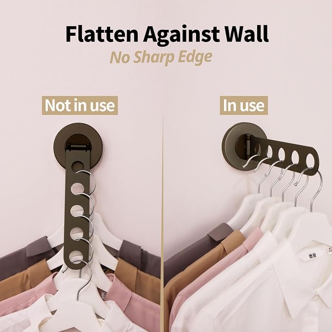Greatim Laundry Hanger Wall Mount, Wall Mounted Clothes Hanger, Laundry Room - Image 3