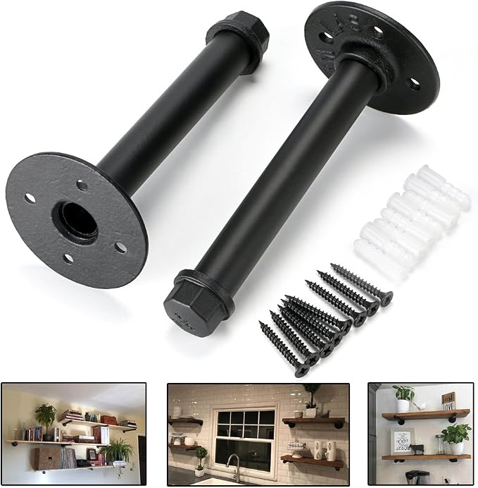 Sumnacon 2 Pcs 7.7 Inch Industrial Pipe Clothes Bar - Image 7
