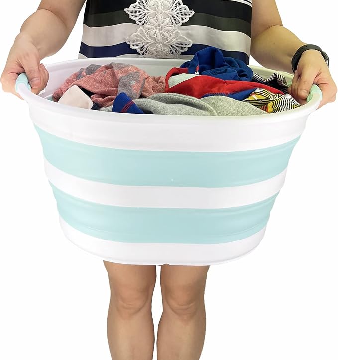 SAMMART 23L Collapsible Plastic Laundry Basket - Image 2