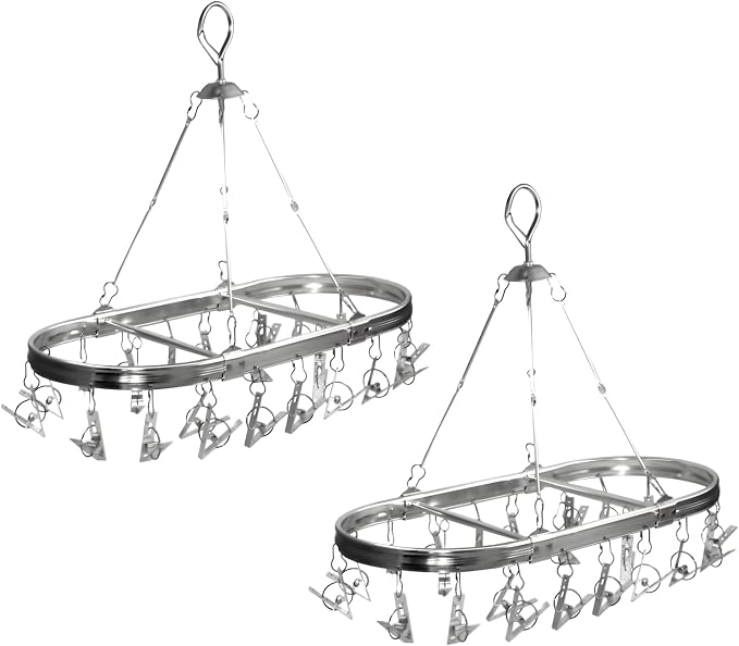 Sock Hanger for Drying with 26 Clips by PREMIUMHOMELIFE