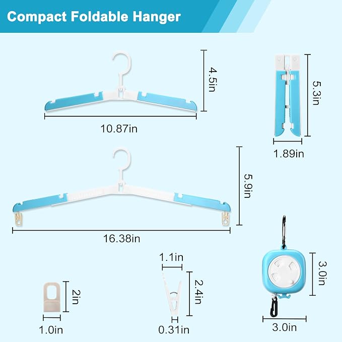6 Pack Fodable Travel Hangers - Image 2