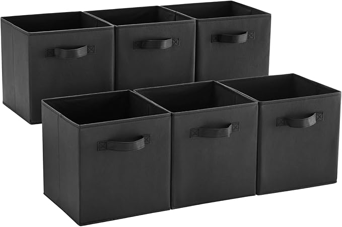 MAX Houser Fabric Cloth Storage Bins, Foldable Storage Cubes Organizer Baskets by MAXHouser