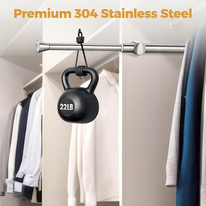12" Pull-Out Valet Rod for Closet Organization, Add Extra Hanging Space 304 - Image 4