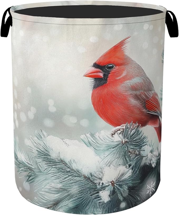 Red Cardinal Foldable Laundry Hamper by Gearsly