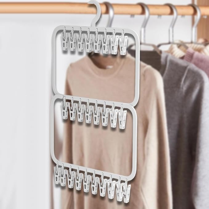 Hanging Drying Rack with Clips Clothes Hanger - Image 5