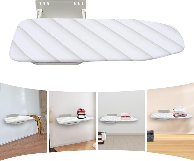 Wall Mounted Ironing Board, Foldable 37.4" x 7.55" Ironing Board, 180° Swivel - Image 7