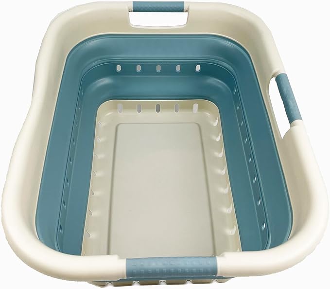 SAMMART 41L Collapsible 3 Handled Laundry Basket by SAMMART