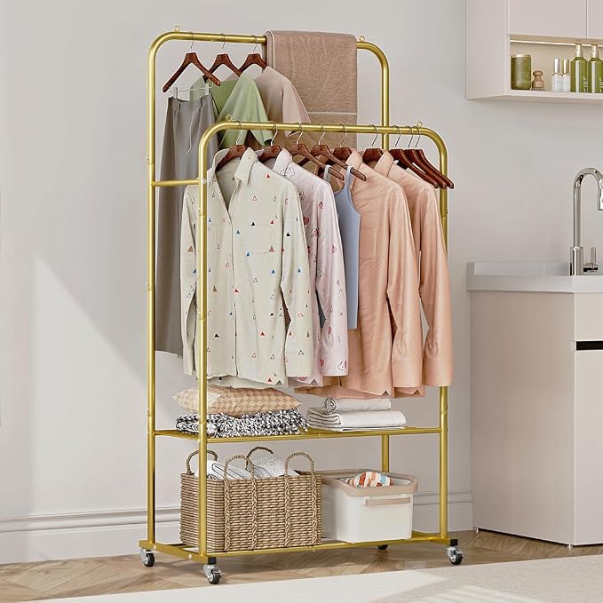 SUOERNUO Clothes Rack with Wheels Garment Rack - Image 4