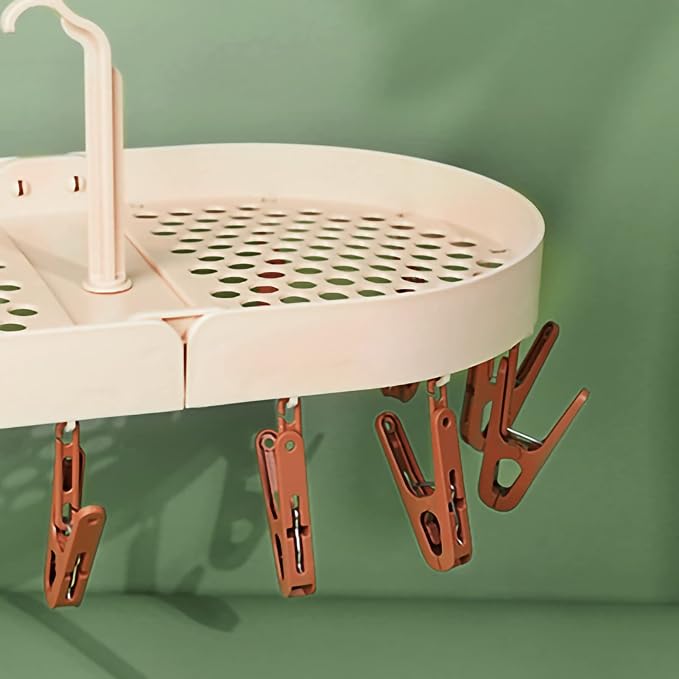 Pilipane Hanging Laundry Drip Hanger, Foldable Rotatable Clothe Drying Rack - Image 3
