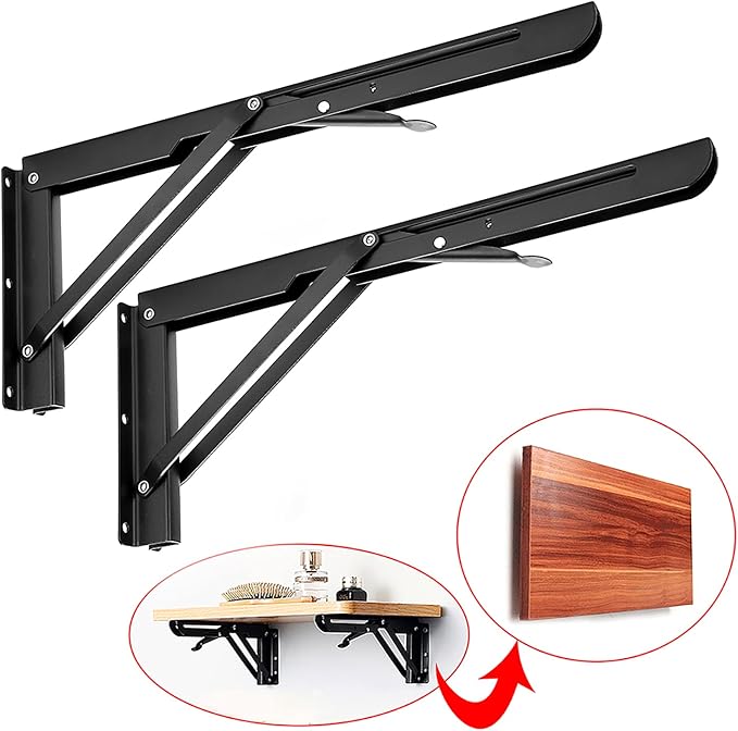 Sumnacon 2 Pcs 14 Inch Folding Shelf Brackets - Image 6