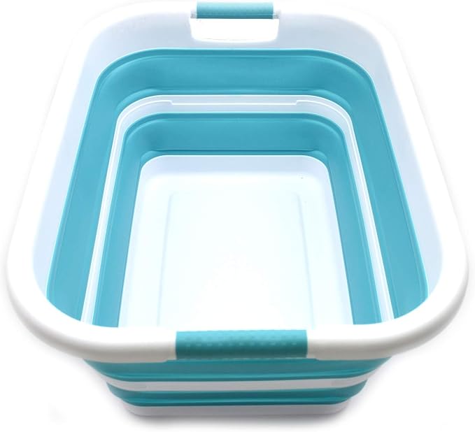 SAMMART 41L Collapsible Plastic Laundry Basket-Foldable Pop Up Storage - Image 3