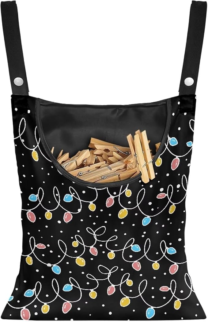 Christmas Lights Clothespin Bag Clip Large Capacity Storage Bag Machine by Psesaysky