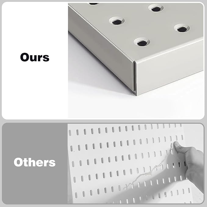 Pegboard Smith 48x24 inch Gray Metal Pegboard Kit - Image 3