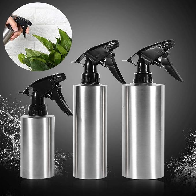 Cyrank Stainless Steel Spray Bottle, Fine Mist Sprayer Empty Refillable - Image 4
