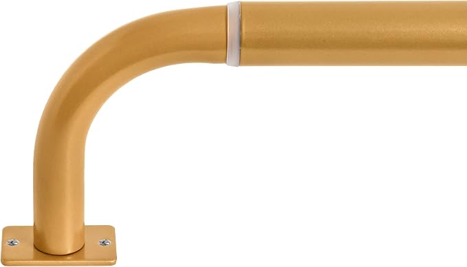 Meriville 1-Inch Diameter Wrap Around Blackout Curtain Rod, 84-Inch to 120-Inch by Meriville