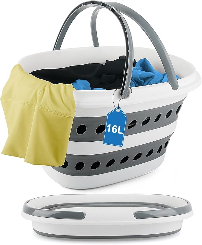 16L Collapsible Laundry Baskets by BIDFUL