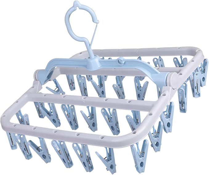 Foldaway Clothesline Hanger Thickened Arms Multiple Clip - Image 8