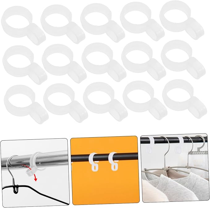 Healifty 100pcs Windproof Clothes Rod Hooks Secure Fixing Buckle - Image 4