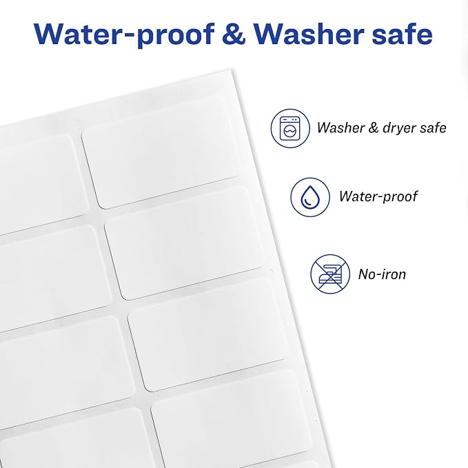 Avery No-Iron Fabric Labels, Washer and Dryer-Safe Waterproof Labels, - Image 5