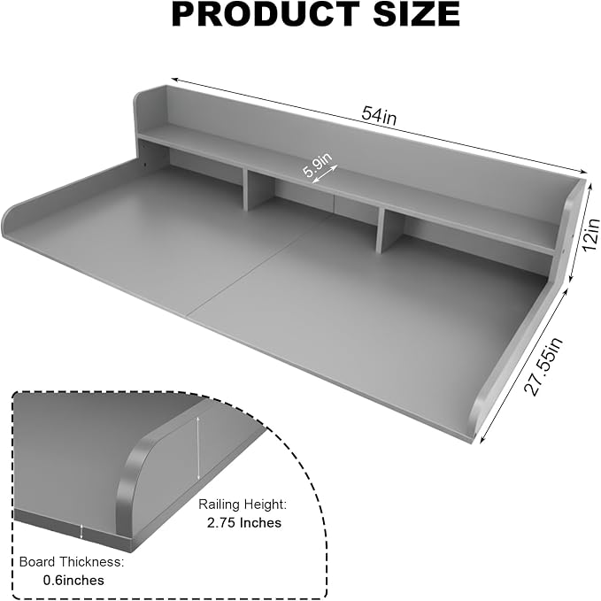 Washer Dryer Countertop with Shelf, 2-Tier Laundry Countertop Over Washer and - Image 6