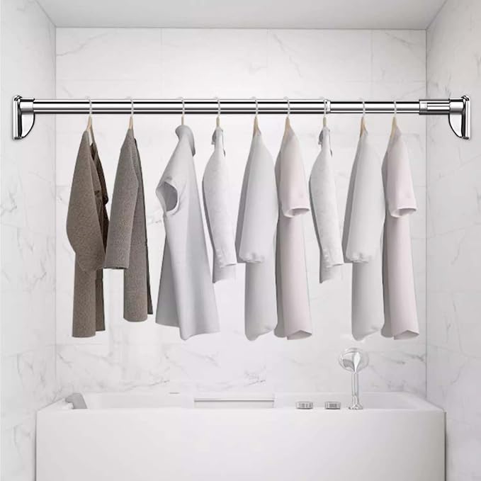 Hanging Closet Rod Extender, No Drill Adjustable Clothes Closet Bar, Stainless by Unknown