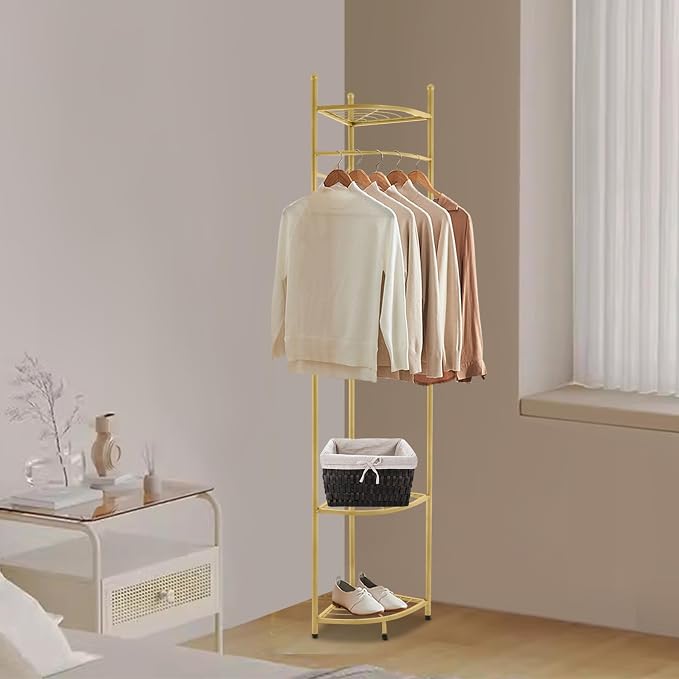 Coat Rack, Corner Clothing Rack, Freestanding Garment Rack - Image 8