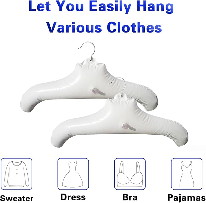 5pcs Inflatable Hanger Travel, Portable Folding Clothes Drying Rack - Image 6