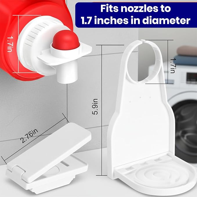 1 Pack Laundry Detergent Cup Holder, Nozzle Upgraded Labor Saving Switch - Image 2
