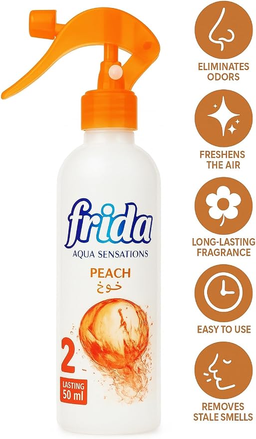 Aqua Sensations Air Freshener Spray – Peach Scent, Long-Lasting Room & Fabric - Image 4
