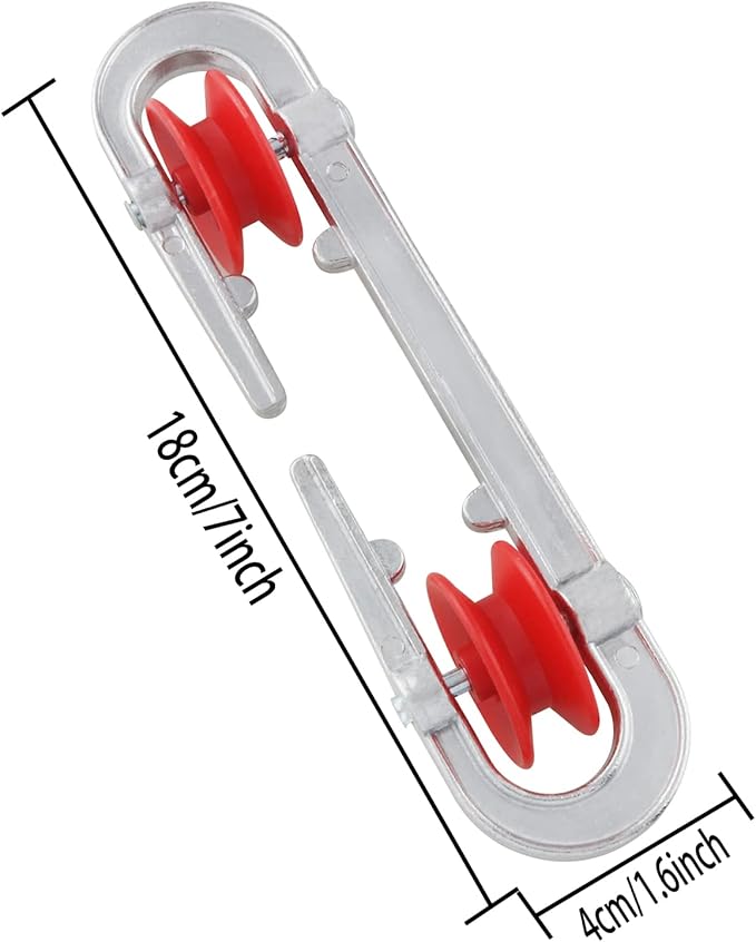 Clothes Line Separator 2PCS Silver Plastic Aluminum Clothes Line Separator - Image 5