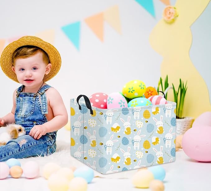 Rectangular Easter Basket Kids Storage Basket Gift Basket Baby Storage Basket - Image 2