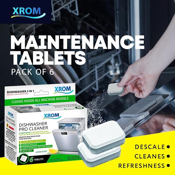 XROM Dishwasher Cleaner Tablets, Plant Based, Deep Clean And Descale, Removes - Image 5