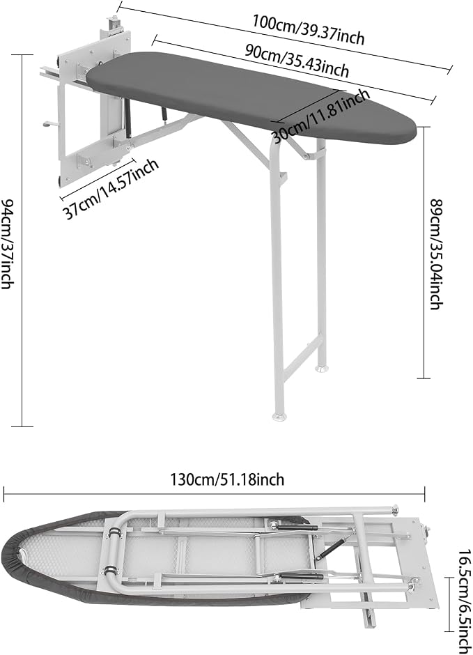 Pull-Out Ironing Board, Hideaway Ironing Board Foldable Ironing Storage Station - Image 6