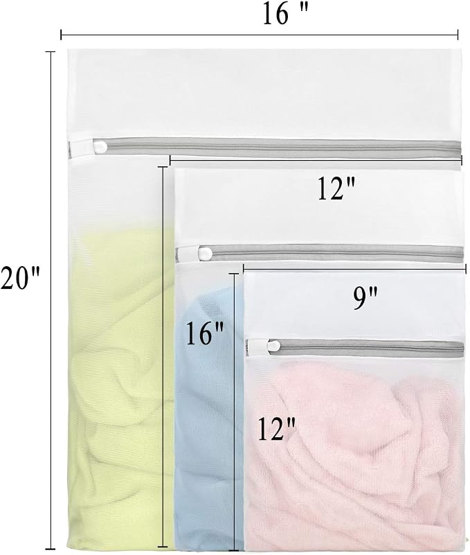 Muchfun 3Pcs Durable Fine Mesh Laundry Bags - Image 5