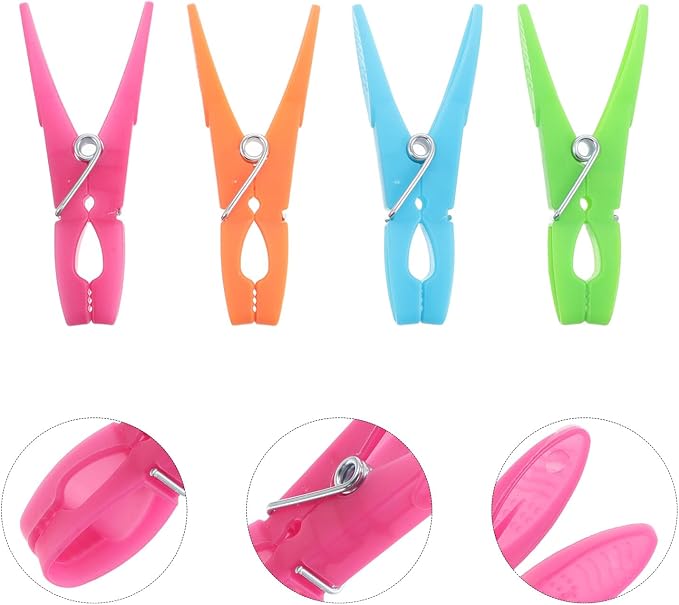 48pcs Colorful Plastic Clothes Drying Clips Windproof Laundry Pegs Sock Clips - Image 8