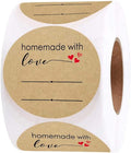 2 Inch Homemade with Love Sticker with Lines by BATTOO