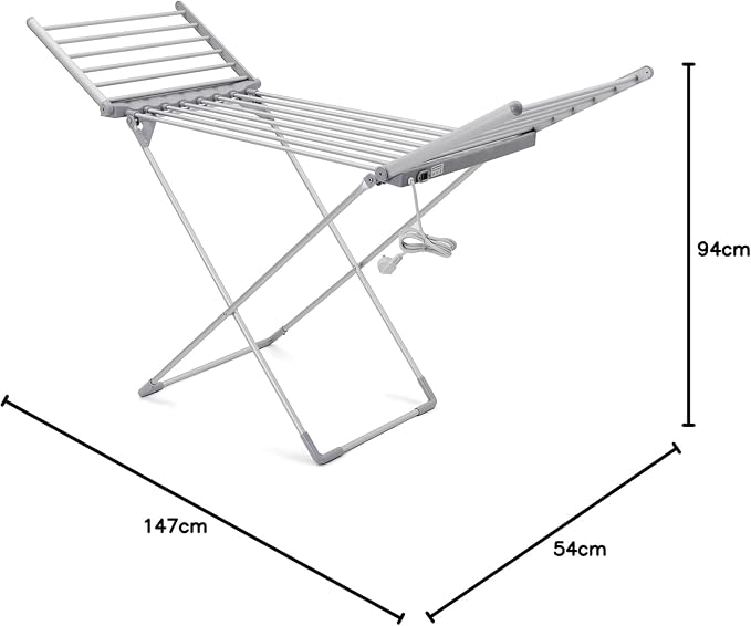 Energy-Efficient Electric Heated Clothes Dryer, Foldable Indoor Airer - Image 6