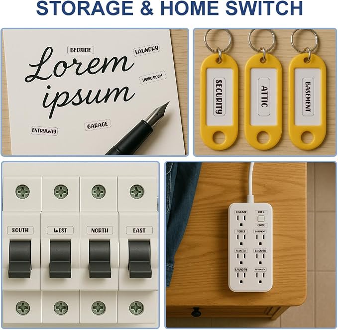 660 Pcs Home Office Identification Light Switch Labels, Transparent Switch - Image 4