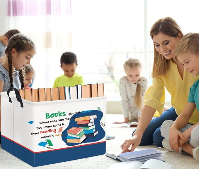 Rectangular Kids Storage Bin Gift Basket Baby Organizer Cute Kids Toy Bin Room - Image 2