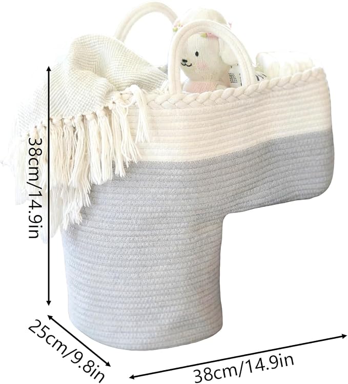 Stair Storage Basket, Large Capacity Foldable Woven Step Organizer, Toy Books - Image 5