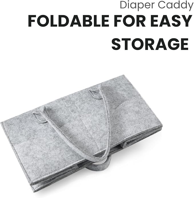 PandaEar 2 Pack Baby Diaper Caddy Organizer, Portable Diaper Holder Nursery - Image 5