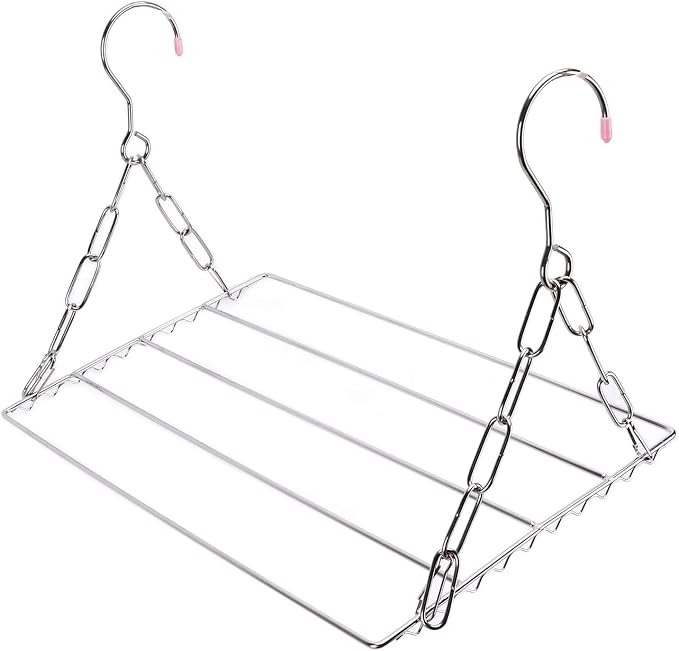 Pilipane Laundry Drying Rack Stainless Steel Multifunctional Hanging Silver - Image 7