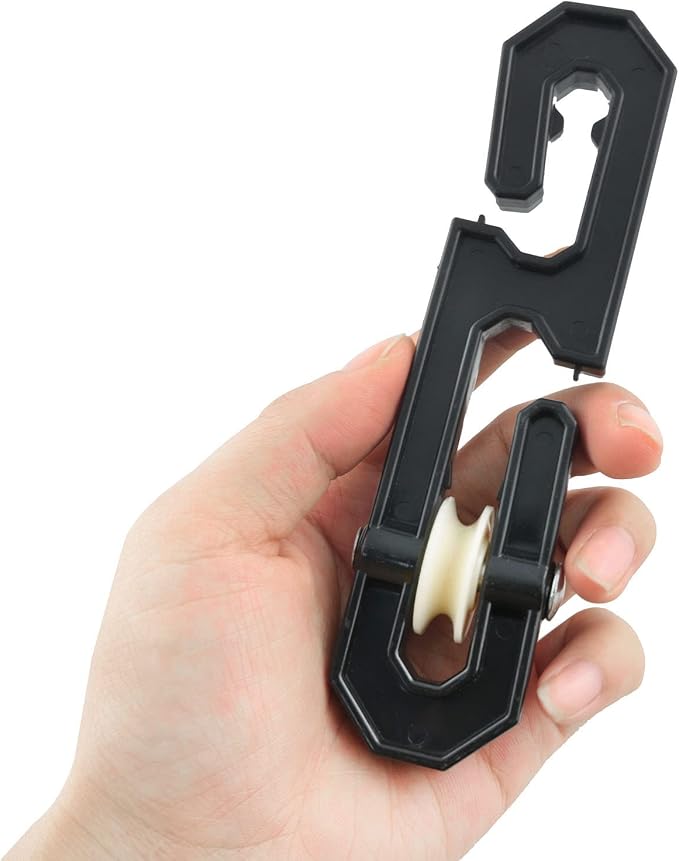 2PCS Plastic Aluminum Clothes Line Separator Spreader Pulley, S-Shaped - Image 4