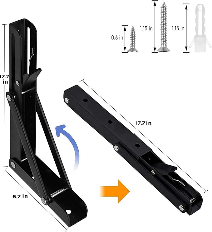 Folding Shelf Brackets 18 inch 2 Pcs - Image 2
