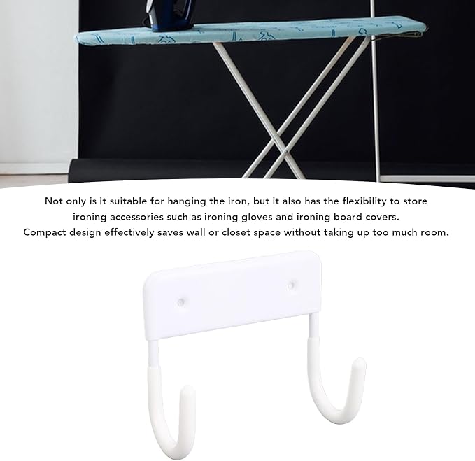 Ironing Board Holder Wall Mount, Iron Metal Ironing Board Hanger, Space Saving - Image 3
