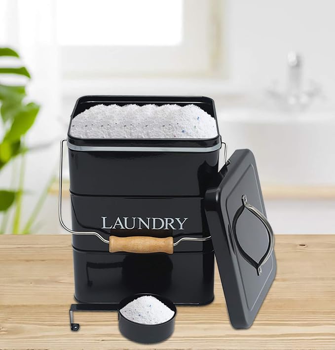 Laundry Powder Bin, Washing Powder Storage Tin - Image 5
