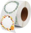 2 Inch Fruit Wreath for Writing 500 Pcs 2 Designs White Stickers for Canning by BATTOO