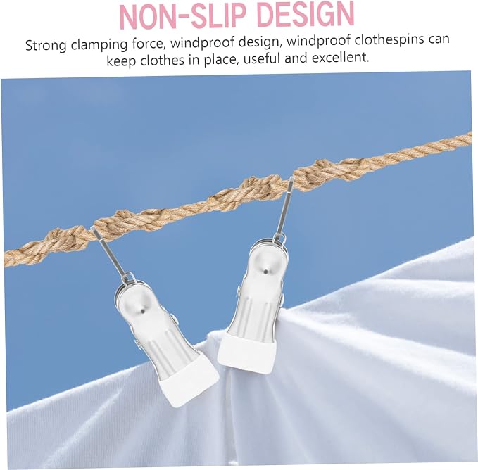 Cabilock 20pcs Clothesline Clips Non Slip Laundry Clothespins - Image 5
