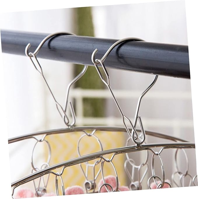 Ciieeo 2pcs Stainless Steel Sock Clips Hanger Clips - Image 4