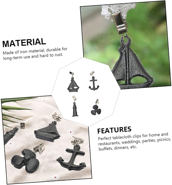 Cabilock Heavy Duty Iron Hanger Set 4 Windproof Clips - Image 5